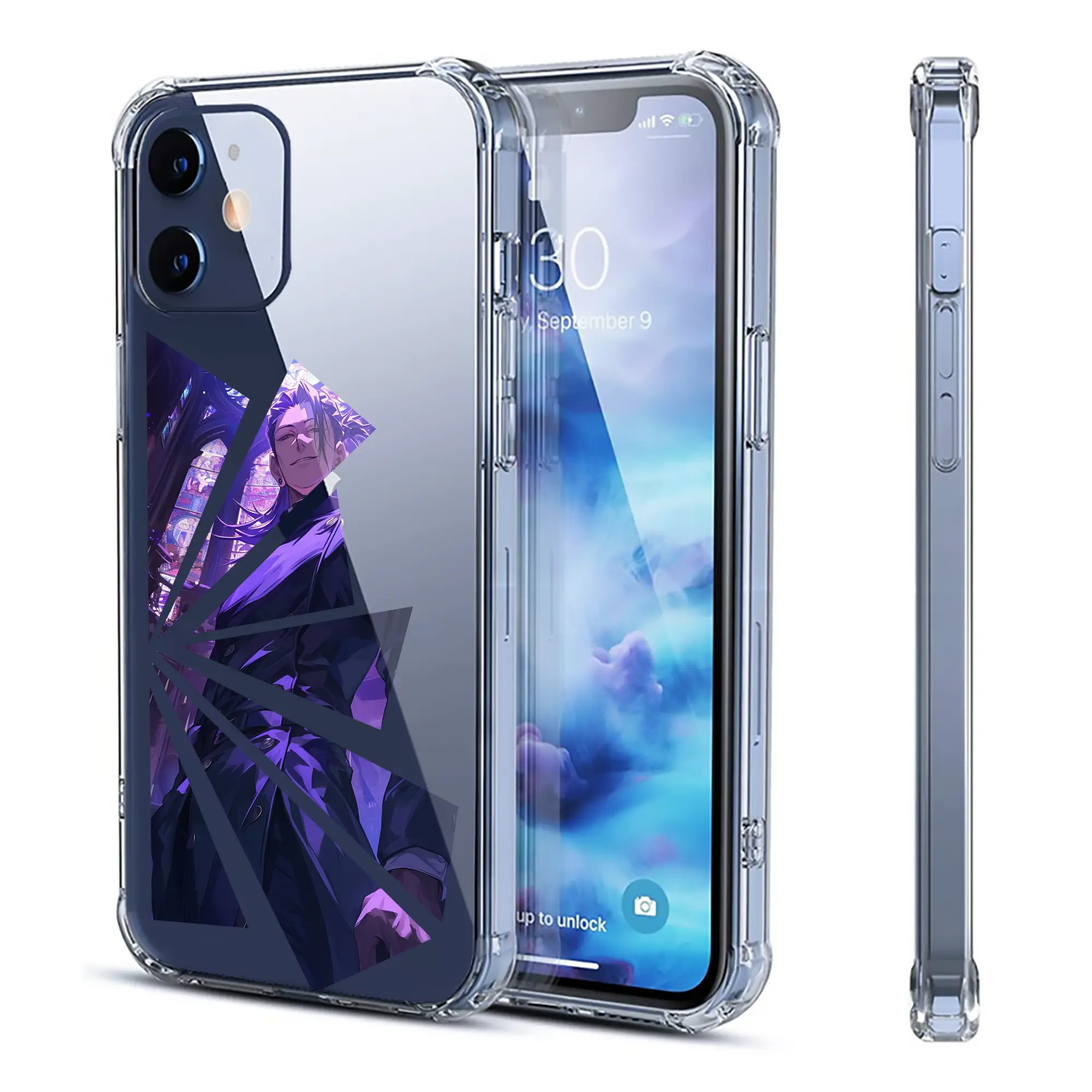 呪術廻戦 グッズ,夏油 傑 - IPhone 12シリーズ対応 ・ 透明スマホケース ・ クリアソフトケース ・ TPU素材 ・ 耐衝撃 ・ 高密着 ・ 防汚 防指紋 ・ 簡単着脱